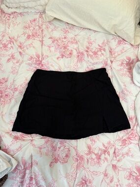 Black Skort with Front Seam Detail